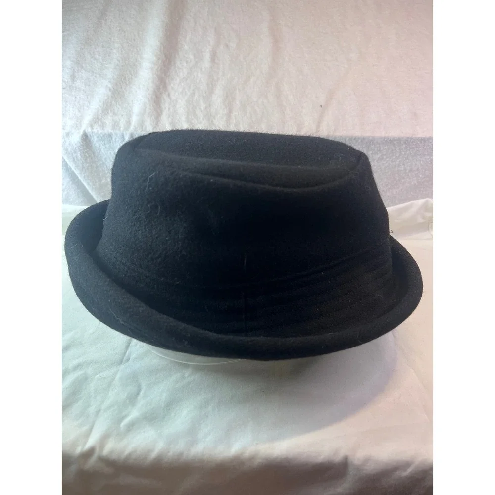 New York Hat & Cap Co Black Wool Felt Bucket Hat Made in USA Women Vintage Style